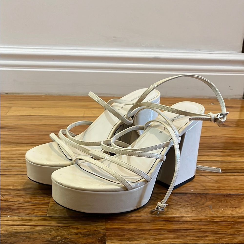 Elegant White Platform Heels